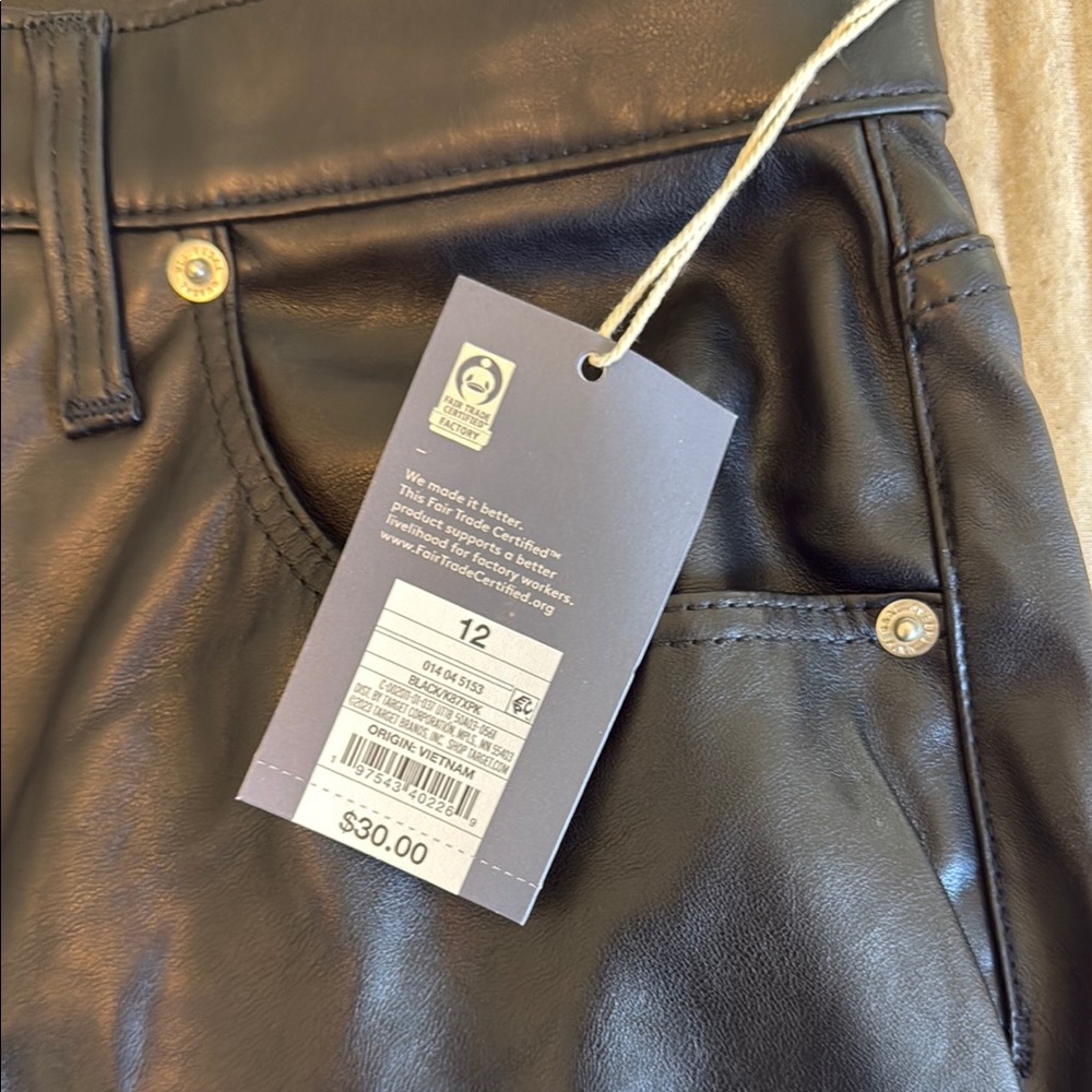 Black Faux Leather Skirt